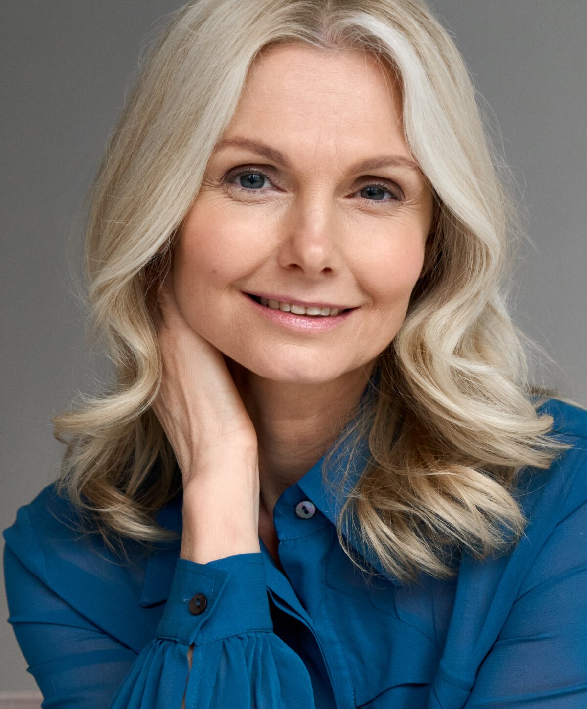 Westlake village brow lift model with brown hair