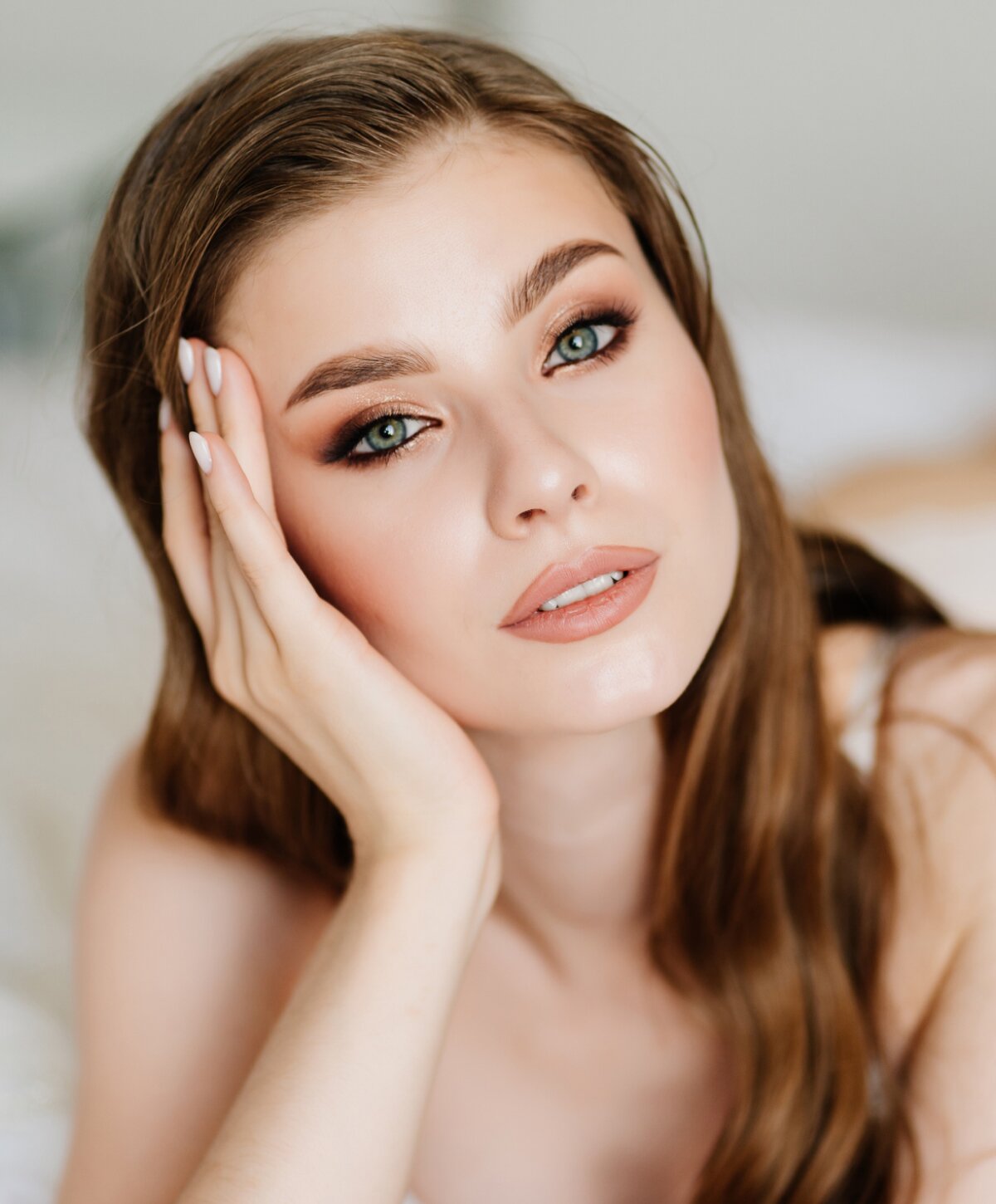 Westlake village face implants model with blonde hair
