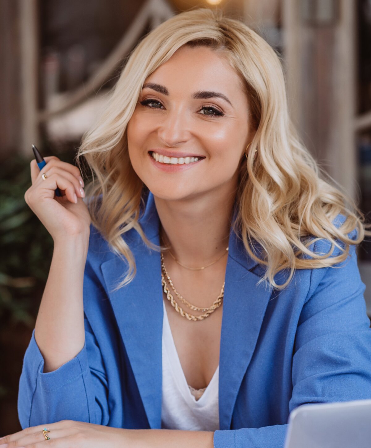 Westlake village ski tightening model with blonde hair